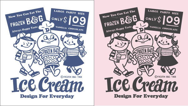 アイスクリームboy Girl アメリカンレトロ Design For Everyday
