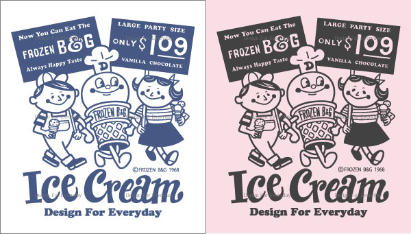アイスクリームboy Girl アメリカンレトロ Design For Everyday