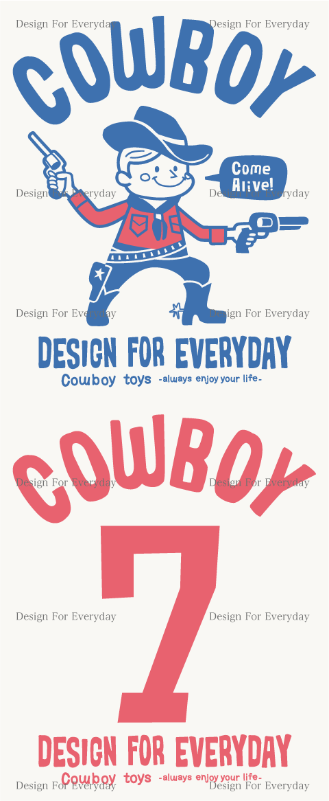 カウボーイ&ナンバリング☆アメリカンレトロ_グラフィック_Tシャツ用.png