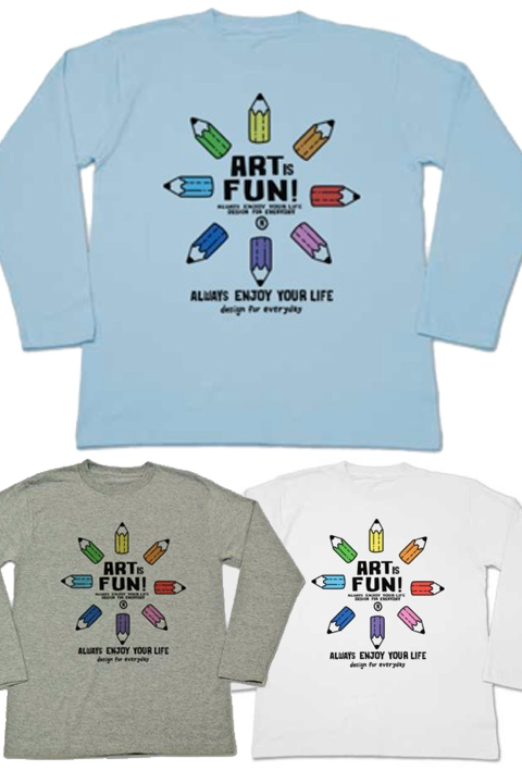 カラフル・ペンシル〜ART IS FUN!〜_ロンT_長袖Tシャツ.jpg