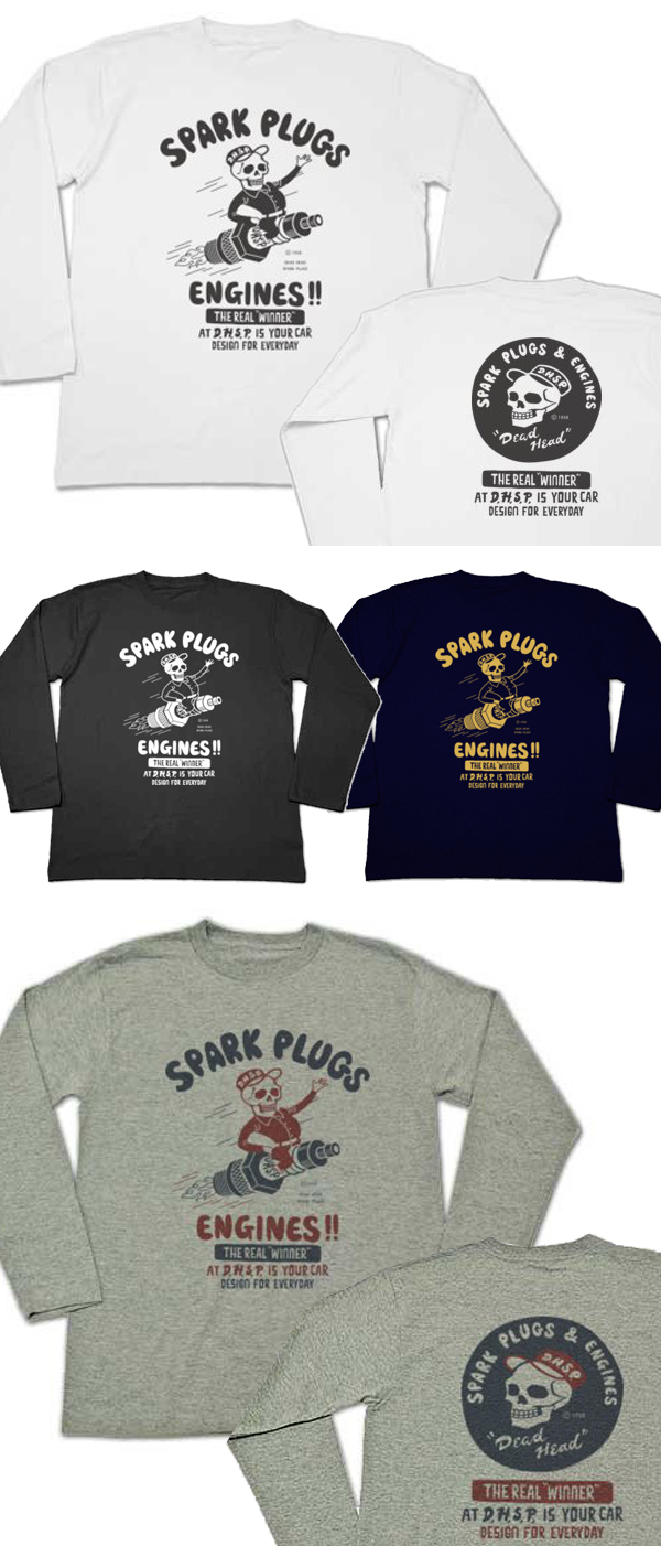 スパークプラグ&骸骨_長袖Tシャツ.jpg