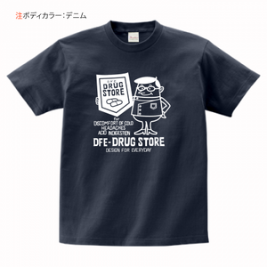 ドラッグストア&薬剤師★アメリカンレトロ_デニム_Tシャツ.png
