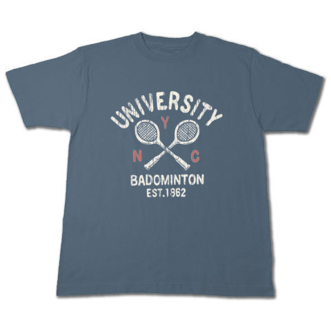 バドミントン・カレッジ Tシャツ デニム.jpg
