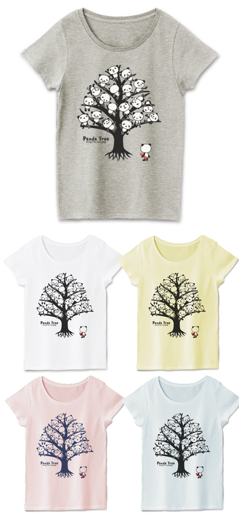 パンダ・ツリー_レディースTシャツ.png