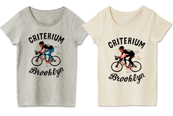 ブルックリン★自転車レース_レディースTシャツ.png