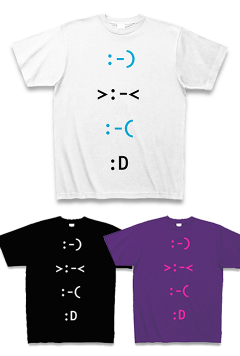 外国の顔文字 喜怒哀楽Tシャツ.jpg